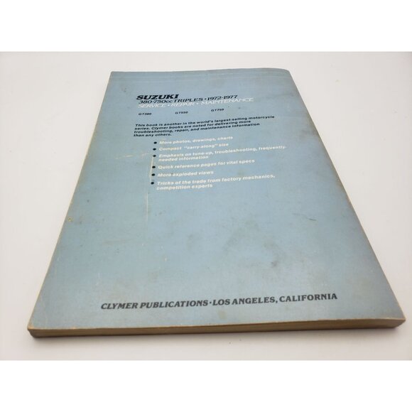 Clymer Suzuki Service Repair Maintenance Handbook 380-750cc Triples 1972-1977 - Picture 14 of 14